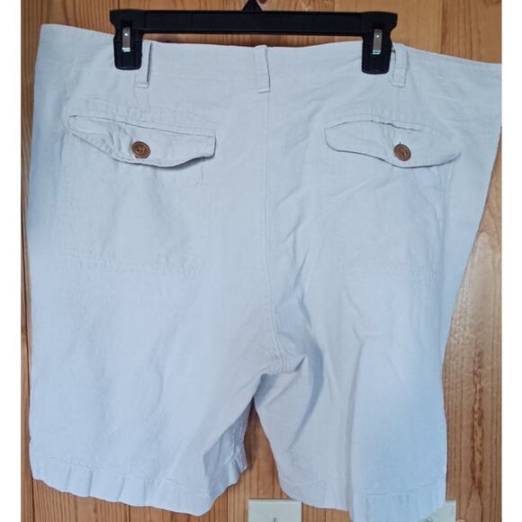 J. Crew Men's Tan Linen Cotton Beach Shorts Size 38 Waist Inseam 8 inches - Picture 3 of 7